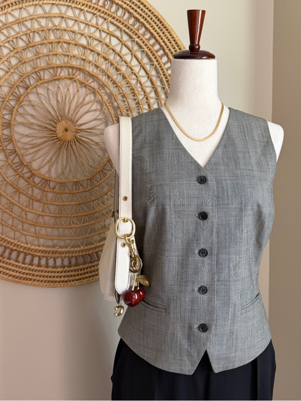 Ann Taylor Wool Plaid Vest